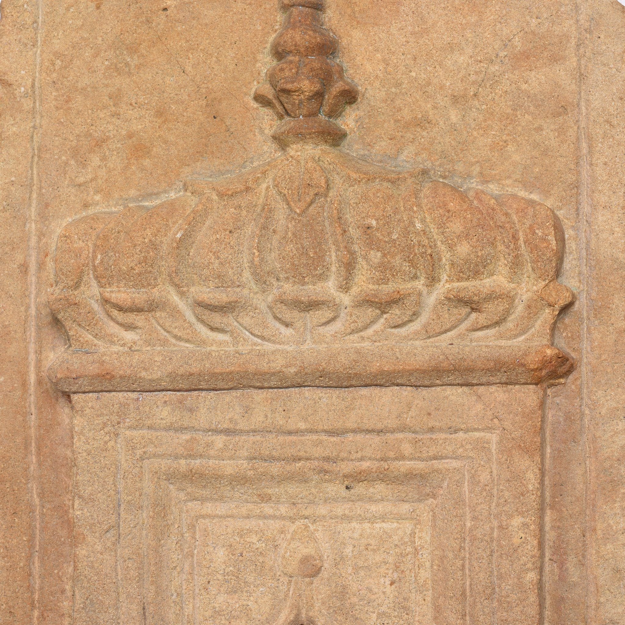 Carved Indian Stone Lamp Niche From Rajasthan - 18thC