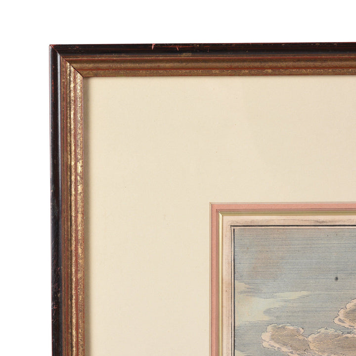 Frame Detail From Original Tinted Engraving of Zhuzhou - 17thC | Indigo Antiques