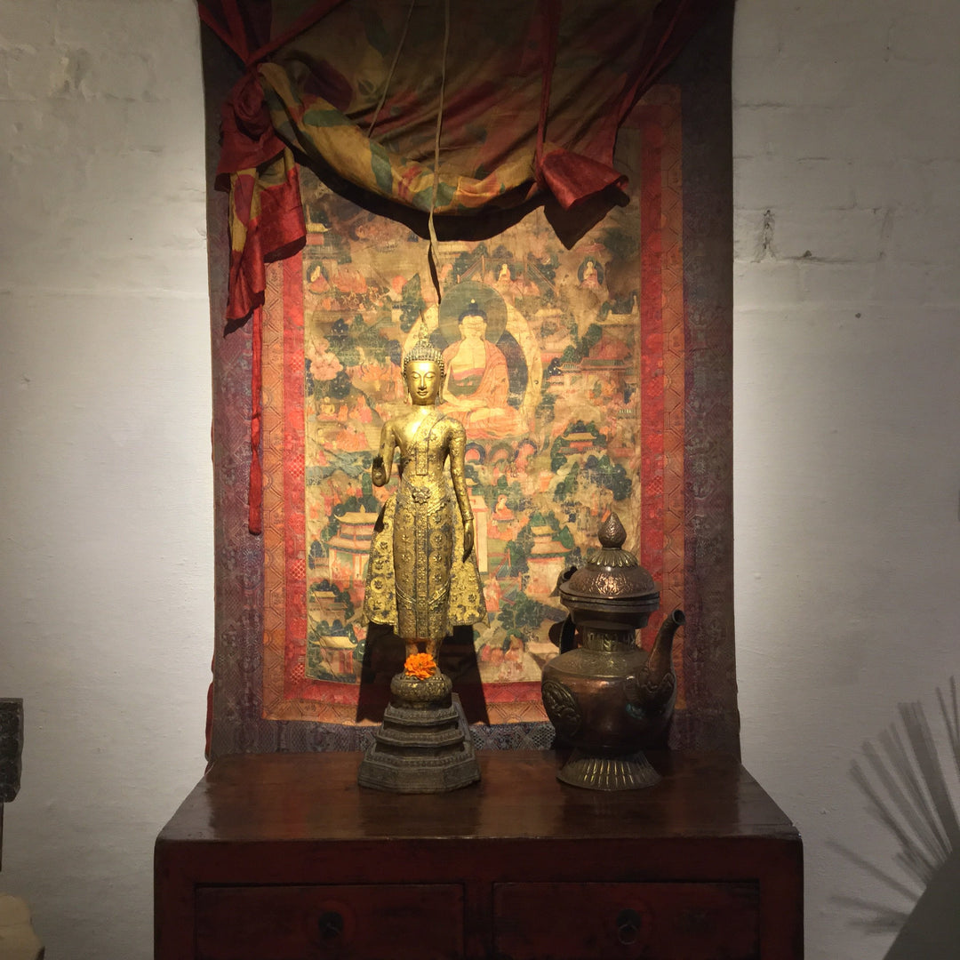 Thangka  - Tibetan Buddhist Painting on Cloth - 19thC | Indigo Oriental Antiques