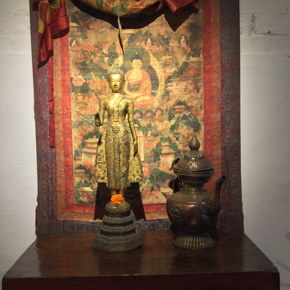 Thangka  - Tibetan Buddhist Painting on Cloth - 19thC | Indigo Oriental Antiques