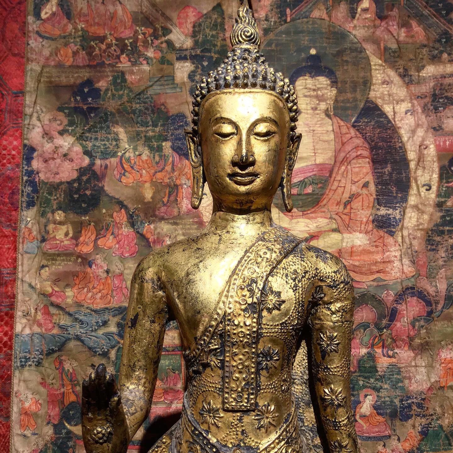 Thangka  - Tibetan Buddhist Painting on Cloth - 19thC | Indigo Oriental Antiques