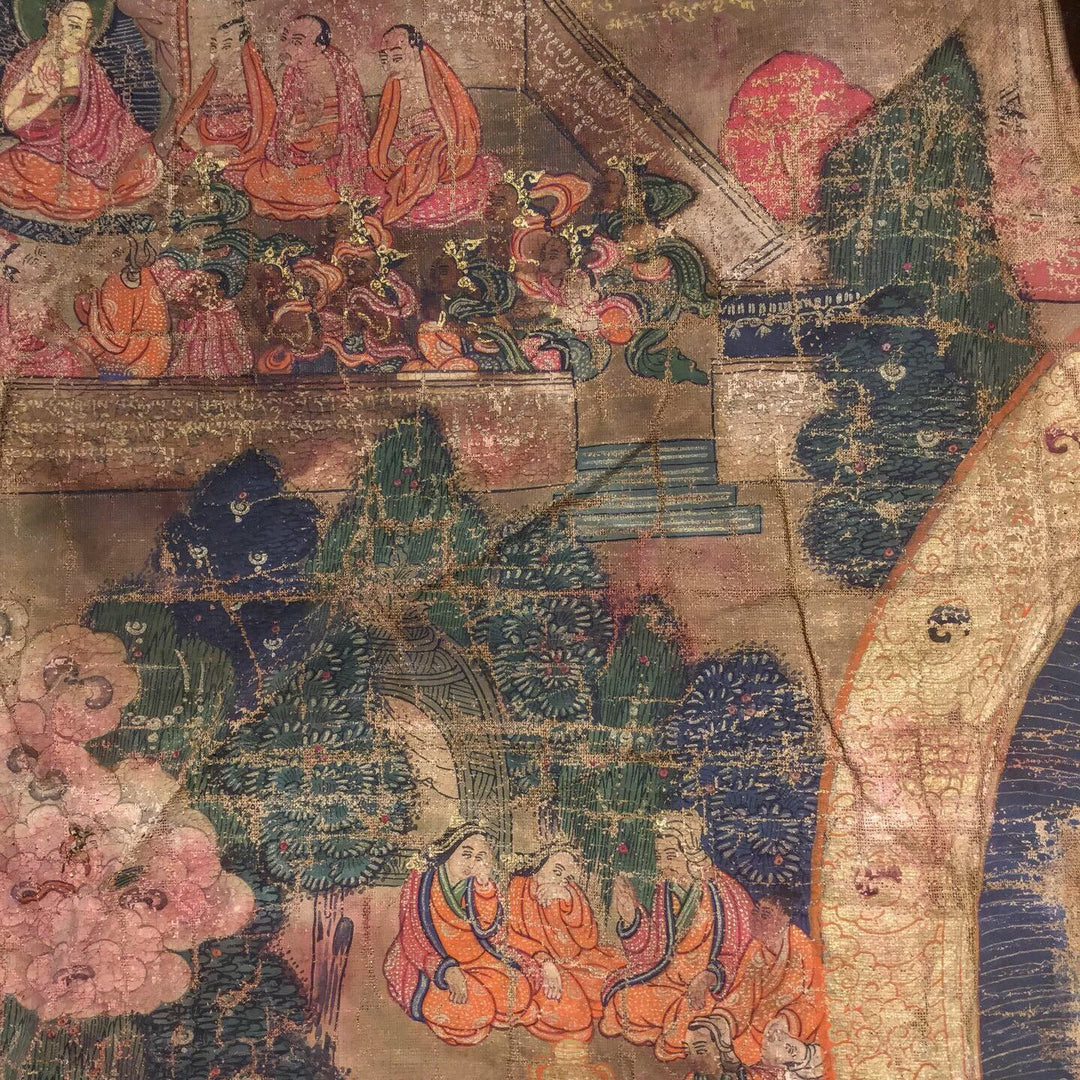 Thangka  - Tibetan Buddhist Painting on Cloth - 19thC | Indigo Oriental Antiques