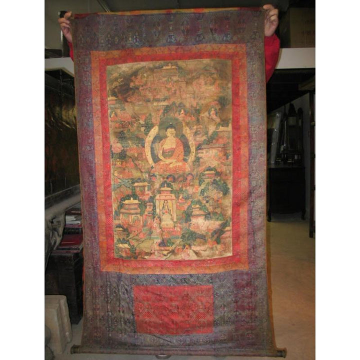 Thangka  - Tibetan Buddhist Painting on Cloth - 19thC | Indigo Oriental Antiques