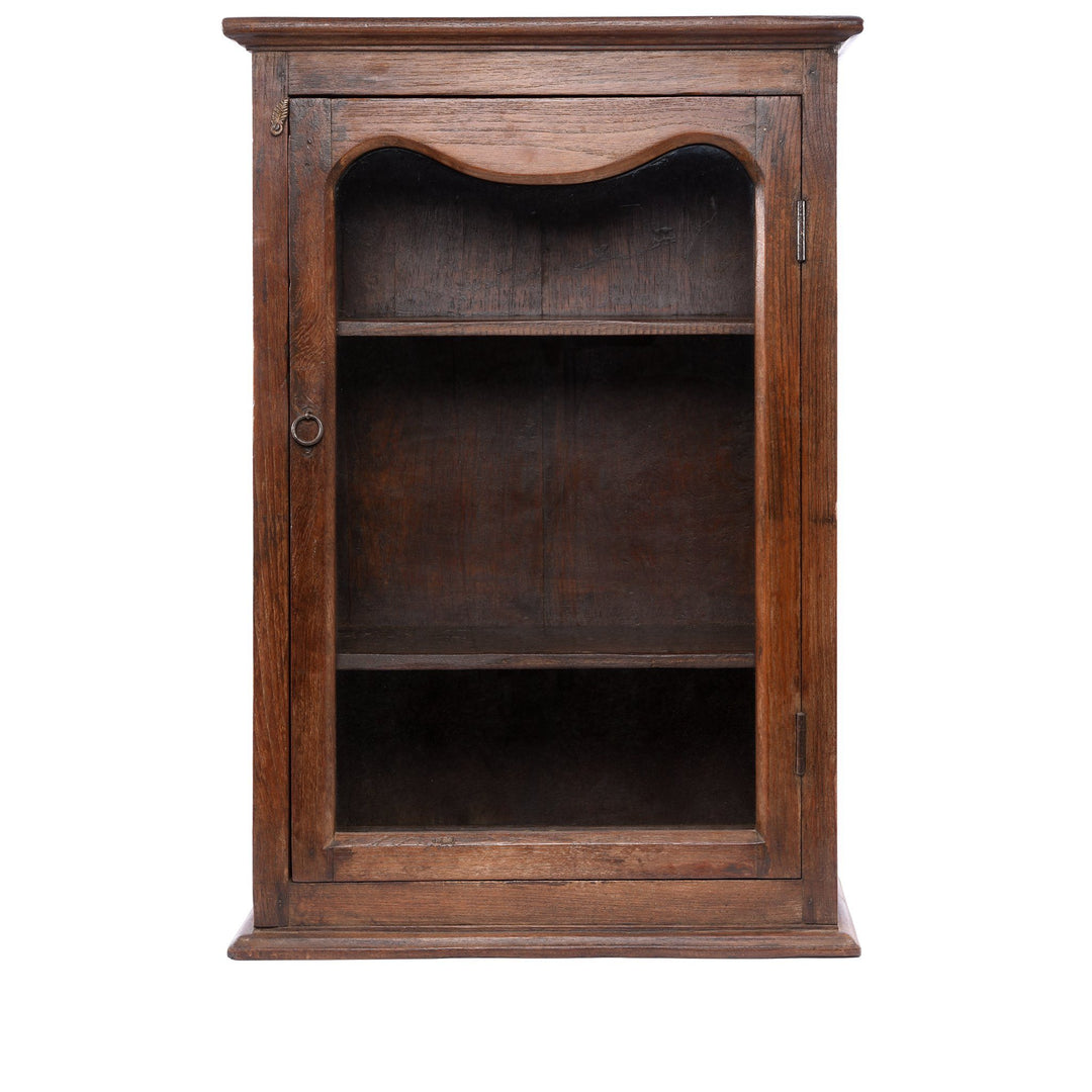 Indian Glazed Teak Wall Cabinet From Gujarat - Ca 1930 | Indigo Antiques