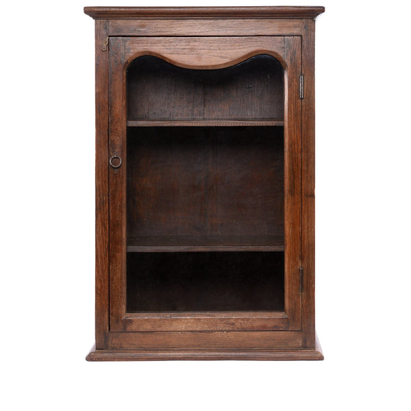 Indian Glazed Teak Wall Cabinet From Gujarat - Ca 1930