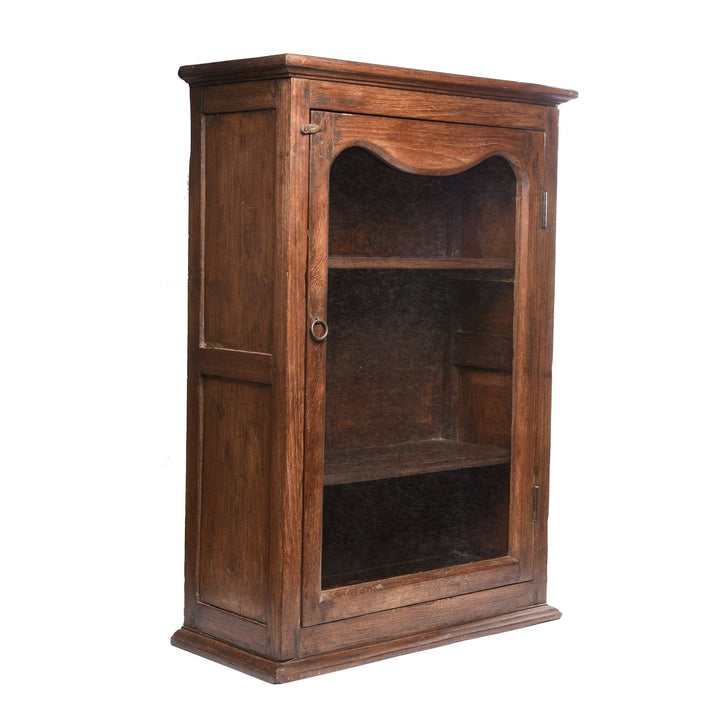 Indian Glazed Teak Wall Cabinet From Gujarat - Ca 1930 | Indigo Antiques