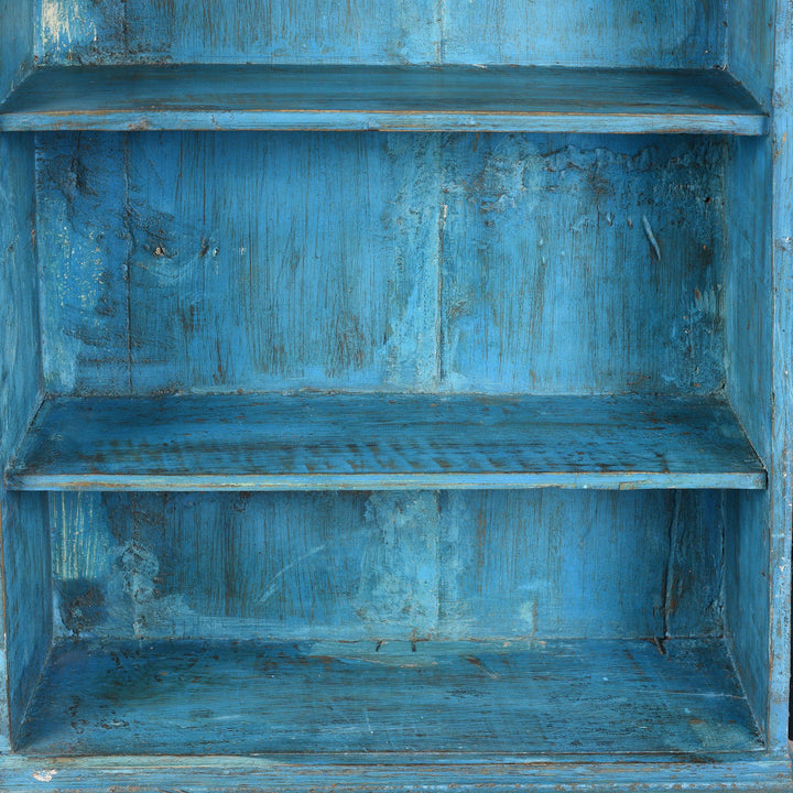 Interiror Detail From Painted Teak Glazed Wall Cabinet - Ca 1930 | Indigo Antiques