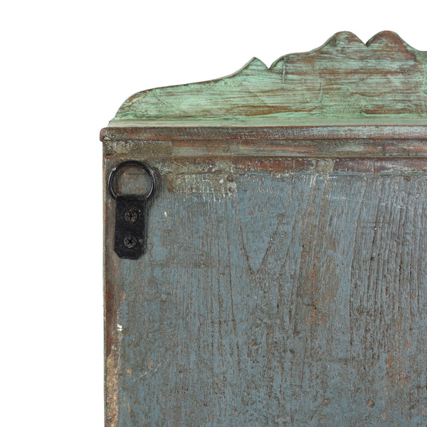 Painted Teak Glazed Wall Cabinet - Ca 1930