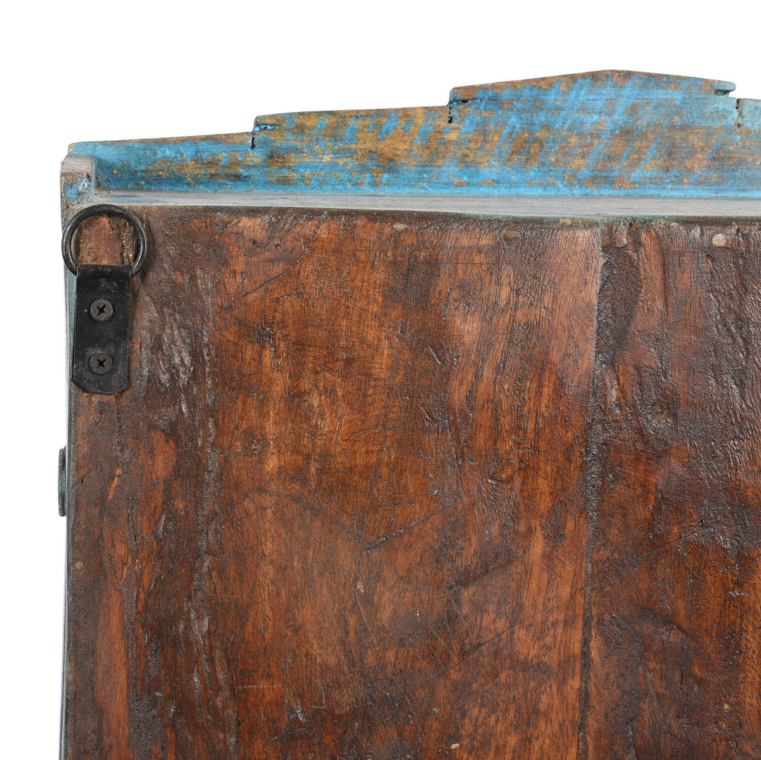 Hanger Detail From Painted Teak Glazed Wall Cabinet - Ca 1930 | Indigo Antiques