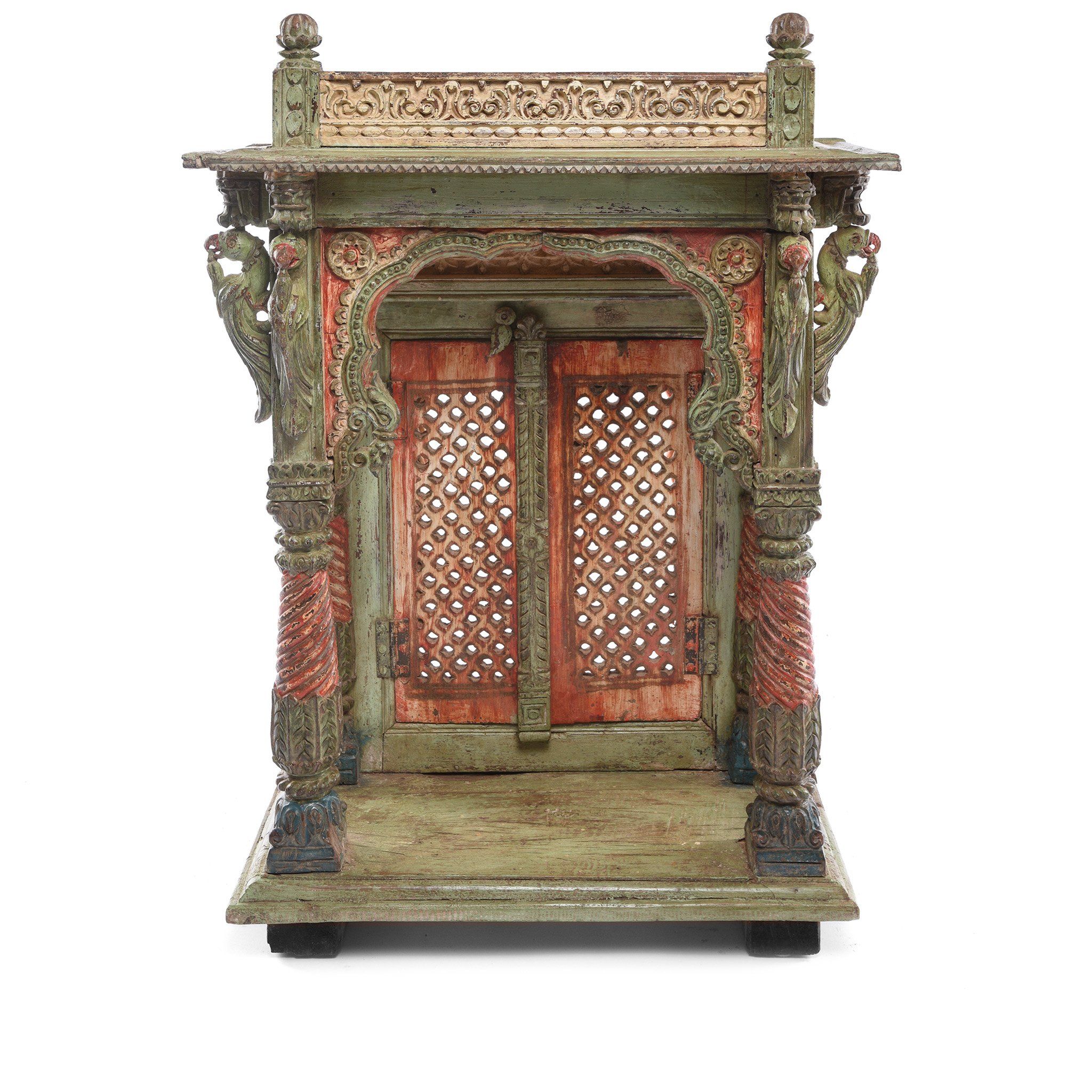 Painted Teak Shrine From Gujarat - 18thC | Indigo Antiques