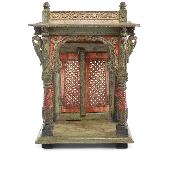 Painted Teak Shrine From Gujarat - 18thC | Indigo Antiques