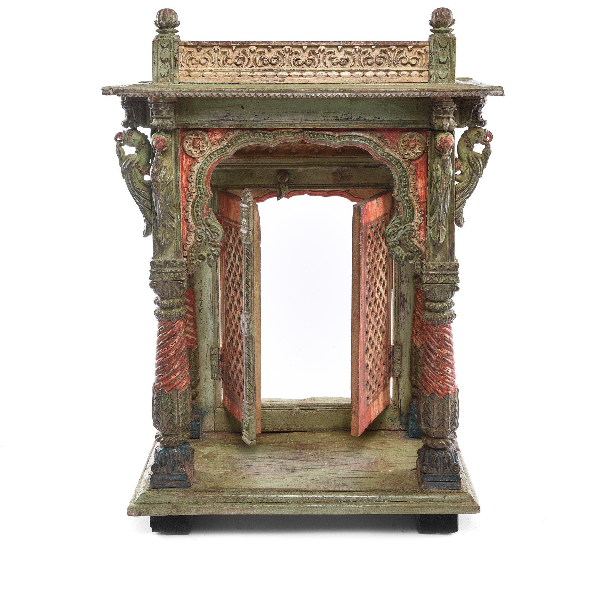 Painted Teak Shrine From Gujarat - 18thC | Indigo Antiques