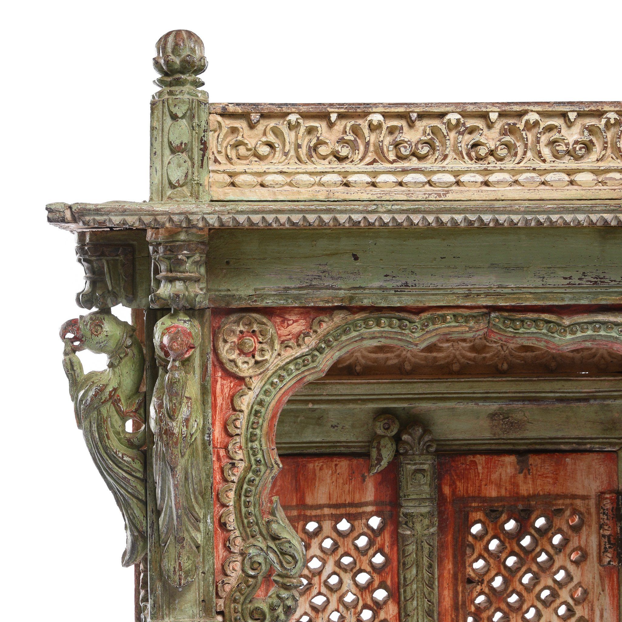 Painted Teak Shrine From Gujarat - 18thC | Indigo Antiques