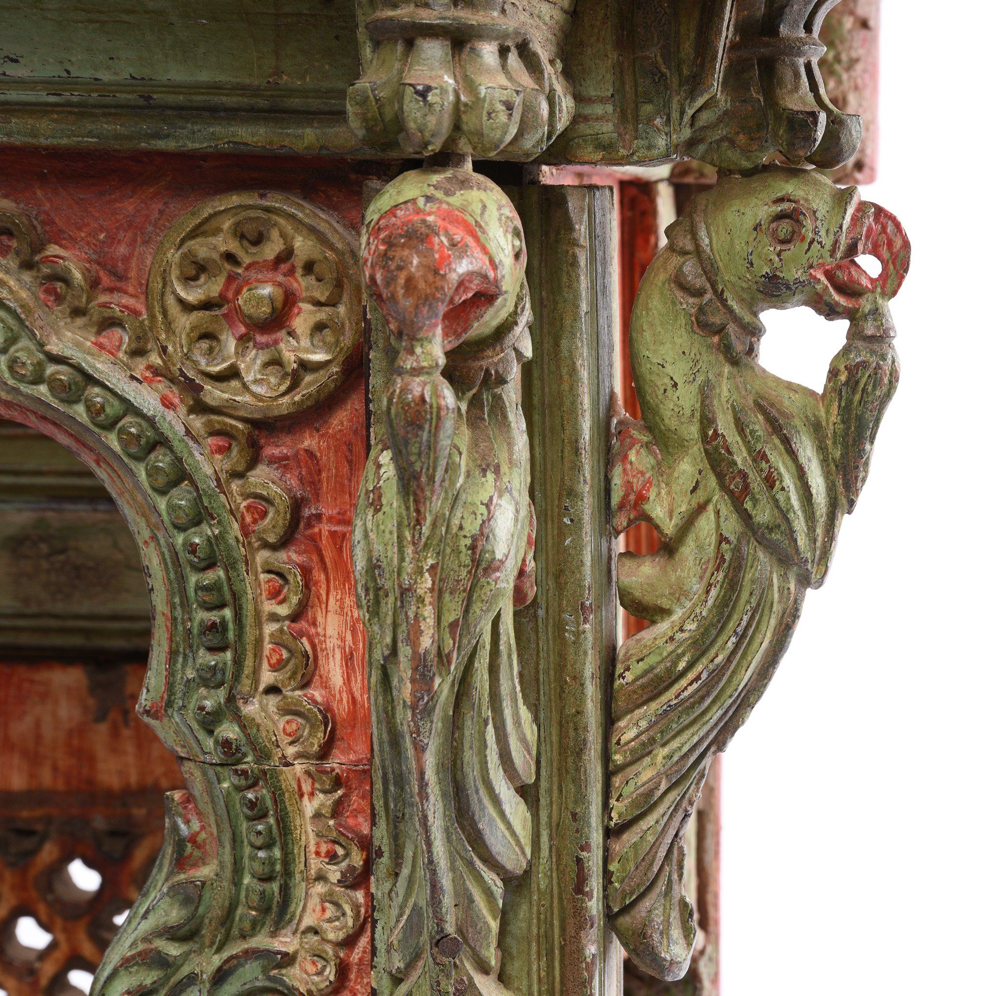 Painted Teak Shrine From Gujarat - 18thC | Indigo Antiques