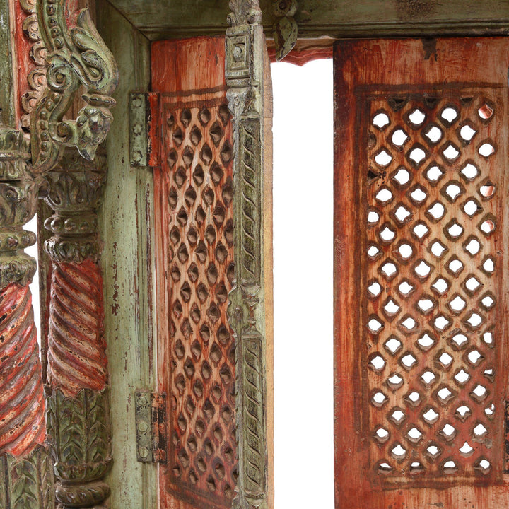 Painted Teak Shrine From Gujarat - 18thC | Indigo Antiques