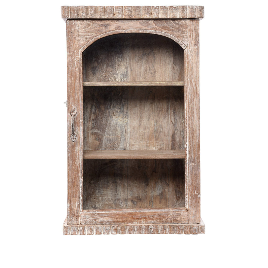 Vintage Glazed Teak Wall Cabinet From Gujarat - Ca 1930 | Indigo Antiques