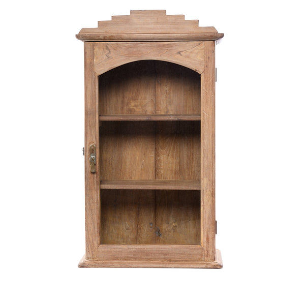 Vintage Glazed Teak Wall Cabinet From Gujarat - Ca 1930