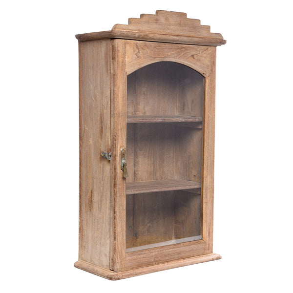 Vintage Glazed Teak Wall Cabinet From Gujarat - Ca 1930