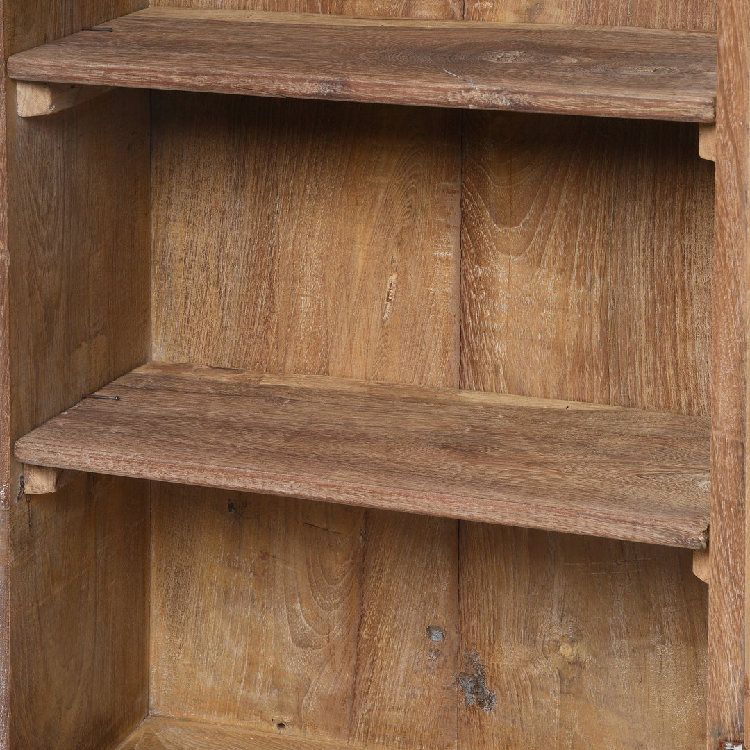 Vintage Glazed Teak Wall Cabinet From Gujarat - Ca 1930 | Indigo Antiques