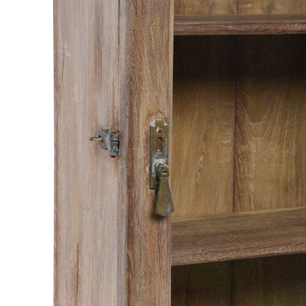 Vintage Glazed Teak Wall Cabinet From Gujarat - Ca 1930